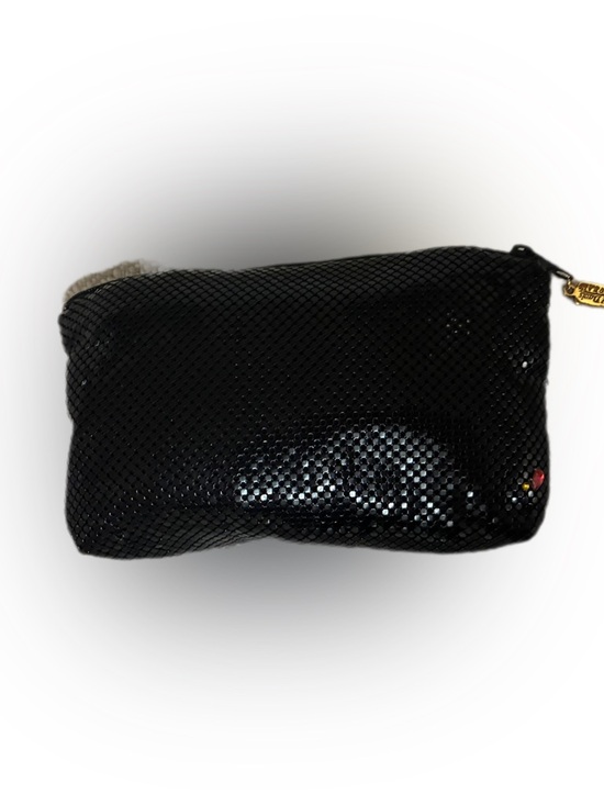 Whiting & Davis Handbags - Whiting & Davis EUC Vintage  Black Sequin Clutch Pouch -rhinestones. .